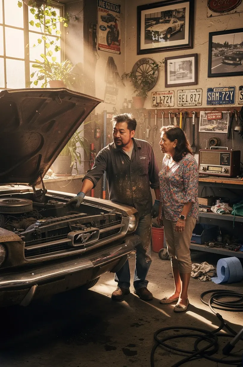 Map of Los Angeles highlighting various local auto repair shop locations.